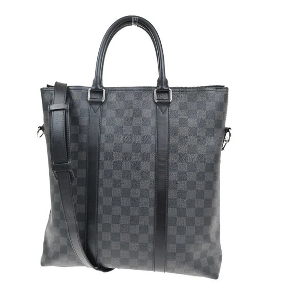 LOUIS VUITTON Anton 2Way Shoulder Hand Bag Damier Graphite BK - Picture 1 of 16